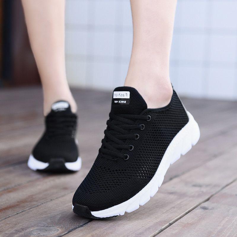 Scarpe Estive da Donna Intrecciate con Fori Scarpe Sportive Casual da Donna Scarpe da Corsa Leggere in Rete Scarpe Bianche