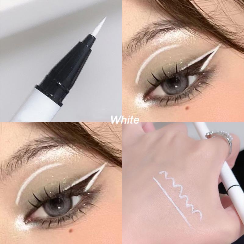 

1PC White Liquid Eyeliner Pen Matte Black Long Lasting Waterproof Eye Liner Pencil Quick-drying Non-smudge Eye Makeup for Women 1ml белый