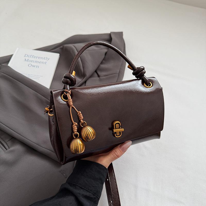 Hochwertige Nischentasche Damen Retro Herbst neu einfache Umhängetasche tragbare kleine quadratische Tasche