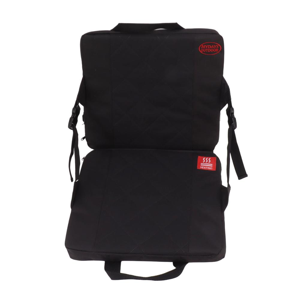 Portable Heating Pad Heated Stadium Cushion for Office Outdoor Camping Black