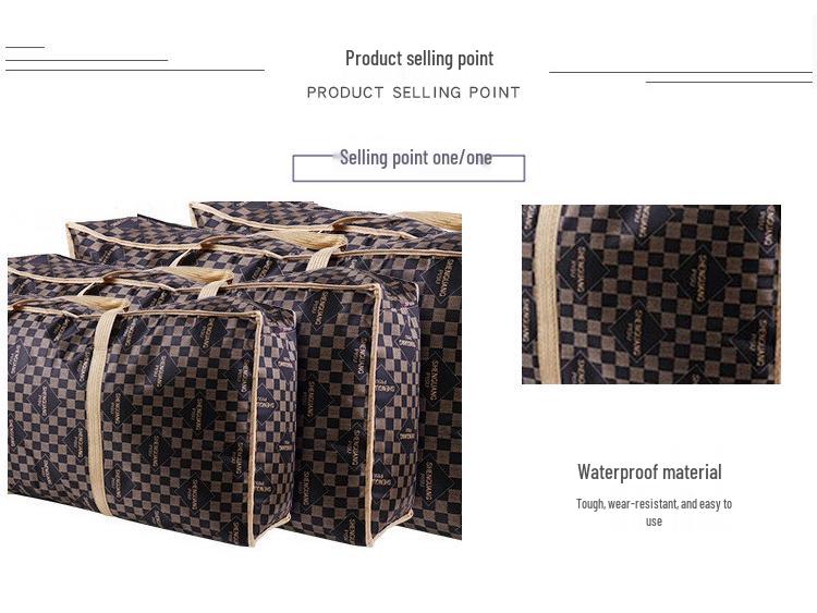 Satin Foaming Quilted Cotton Travel Bag: Large, Waterproof Oxford Cloth Organizer.