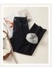 Thick brushed high waisted slightly flared jeans for women in winter 2026, fashionable and versatile, slimming flared pants