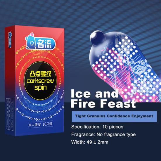 10 Stück Kondome mit körnigem Faden, ultradünn, verbesserte Empfindlichkeit, zuverlässiger Schutz, Kondome aus Latexmaterial