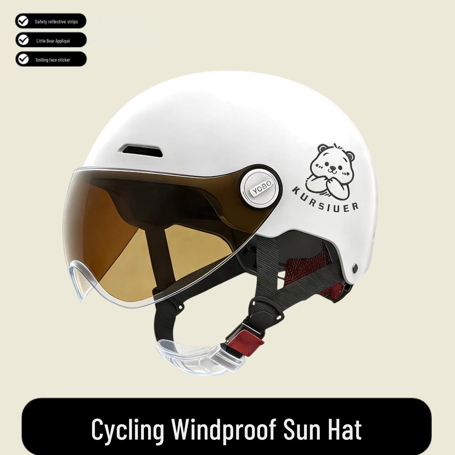 

Universal All-Season Windproof Sun Protection Helmet for Electric Vehicles & Motorcycles