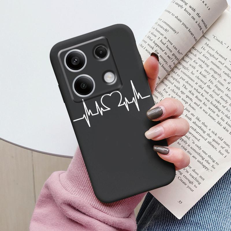 Case For Redmi Note 13 Pro 4G 5G Cute Heart Flower Back Cover Soft Silicone Matte Protective Fundas For Redmi Note13 Pro Bumper