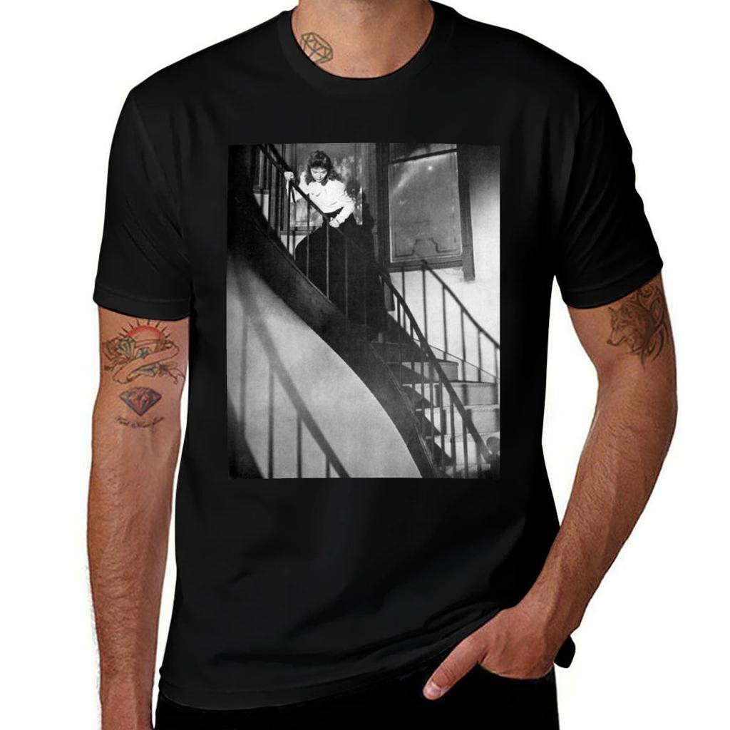 The Spiral Staircase Robert Siodmak vintage TShirt Casual Minimalist Short Sleeve Top