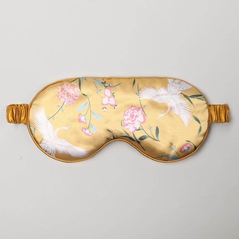 

Double-Sided Mulberry Silk Sleep Mask - Ice Silk Satin Blackout Eye Mask with Print