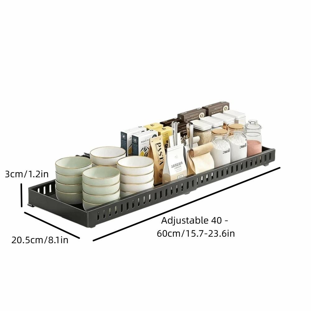 Multifunctional Pot Lid Holder Adjustable Dividers Kitchen Storage Rack Under-Sink Storage
