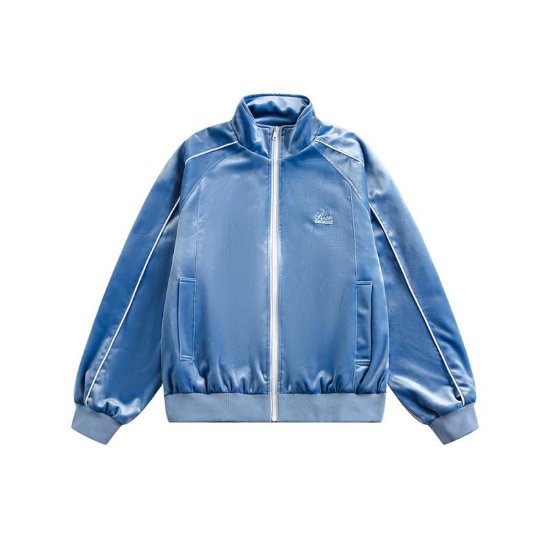 Unisex Oversized Stand Collar Jacket 2026 Casual Outerwear Teens Adults Lightweight Breathable Cotton Blend