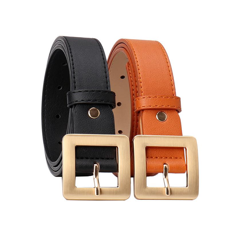 Fashion Ladies Synthetic Leather Belt With Alloy Pin Buckle For Daily Jeans