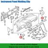 OAUTOO 30pcs Center Console Radio DVD Dash Panel Switch Bezel Clip Body Trim Retainer for Ford W714972-S300, GM 94748652