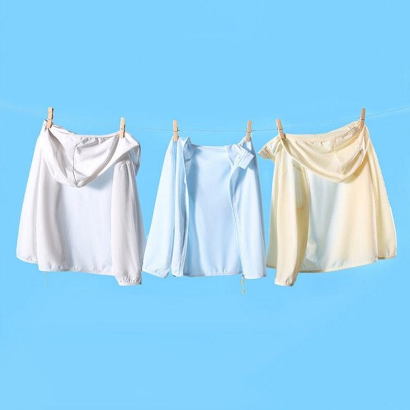 Kids Lightweight Hooded Sunscreen Coat Outdoor Sun Protection Jacket