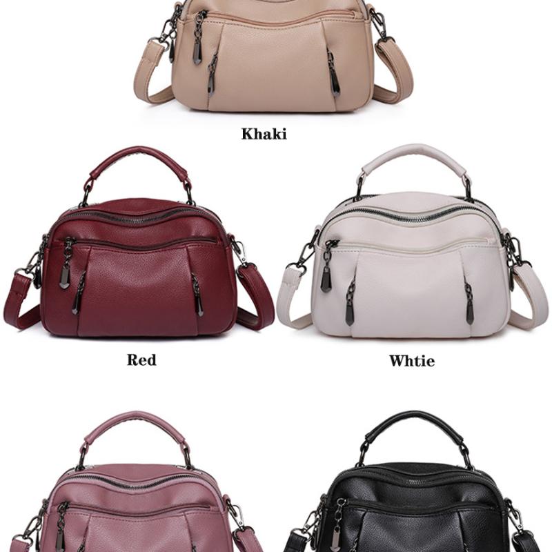 New Handbags for Women Luxury Designer Leather Shoulder Bags Multiple Pockets Crossbody Purses Sac Bandouillere Femme Solid FLAP