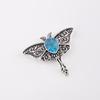 Swiss Blue Topaz  Gemstone 925 Sterling Silver Boho Jewelry Vintage Pendant 1.2" CP-31-1