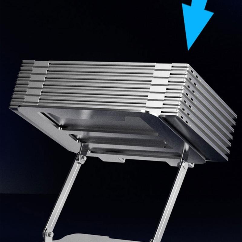 Foldable Laptop Stand Double Shaft Height Adjustment Cooling Laptops Risers 360Degree Rotating Base for Belows 17in Device