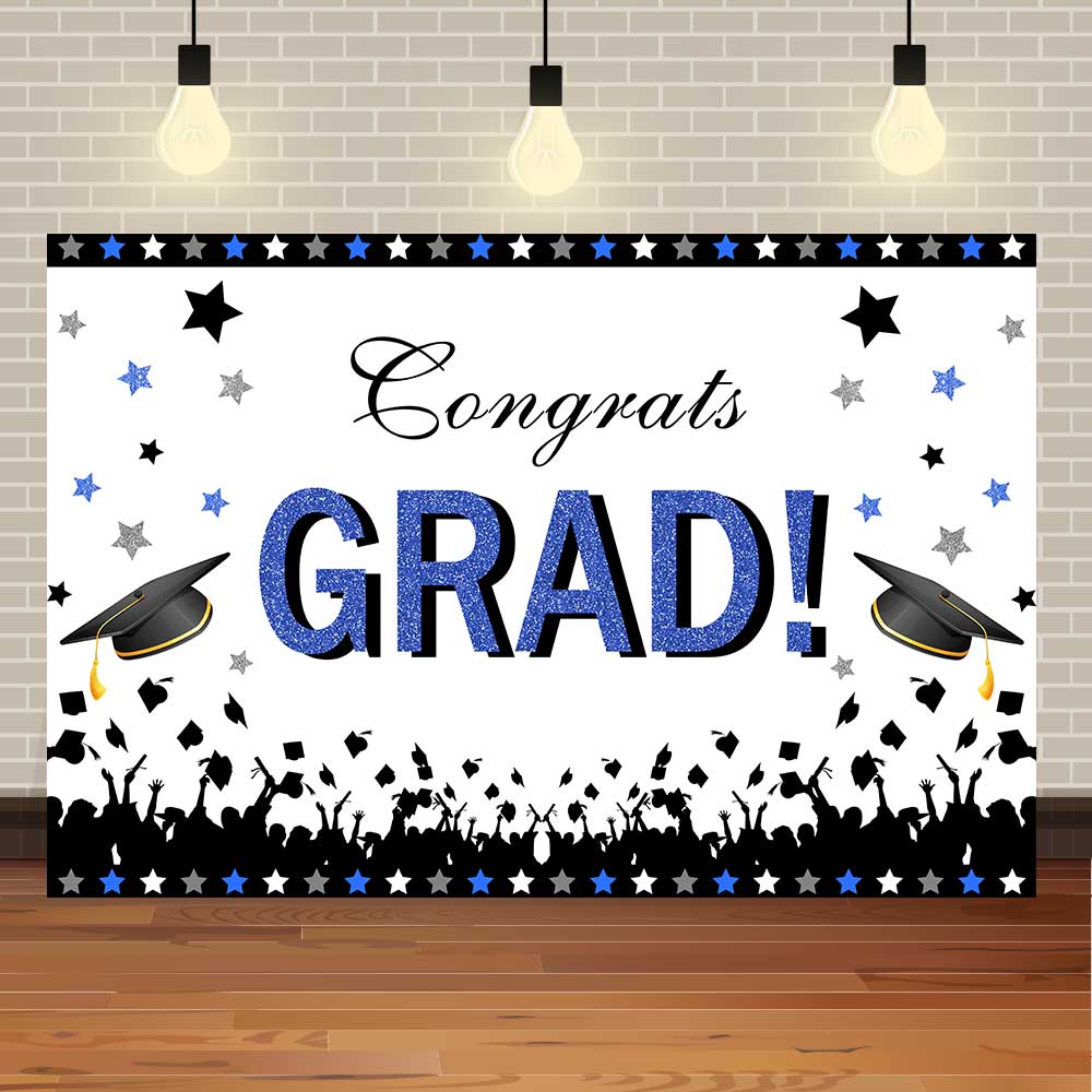 2025 Graduation Season Background Banner Bachelor's Cap Balloon Party Decorative Background Photography Background