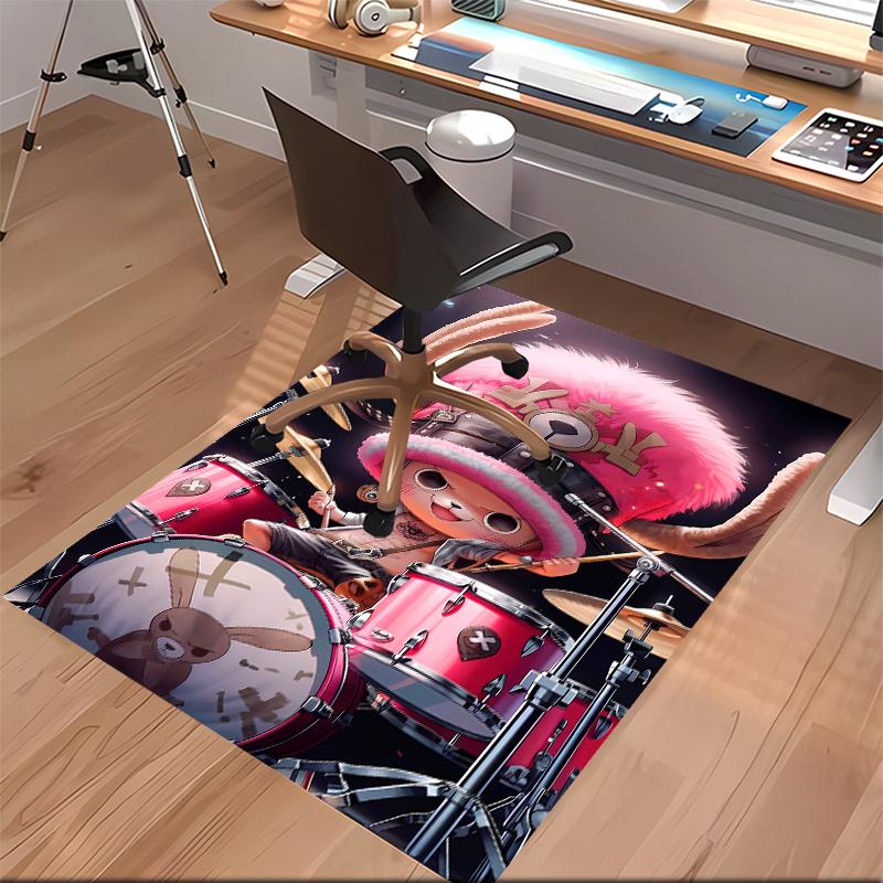 1pc One Piece Tony Tony Chopper Print Area Rug - Soft, Washable Non-Slip Indoor Mat for Office Chairs, Living Room, Home Office Decorative Rug