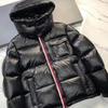 Men's Red Stripe Luxury Down Cotton Padded Slimming Winter Jacket Coat