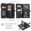 CaseMe-C30 Luksusowe Premium Etui Portfel ze Skóry PU Dla iPhone17 16 15 14 13 Pro Max Wielofunkcyjne Etui z Zamkiem Błyskawicznym na Karty Osłony Ochronne Skórki+Pasek