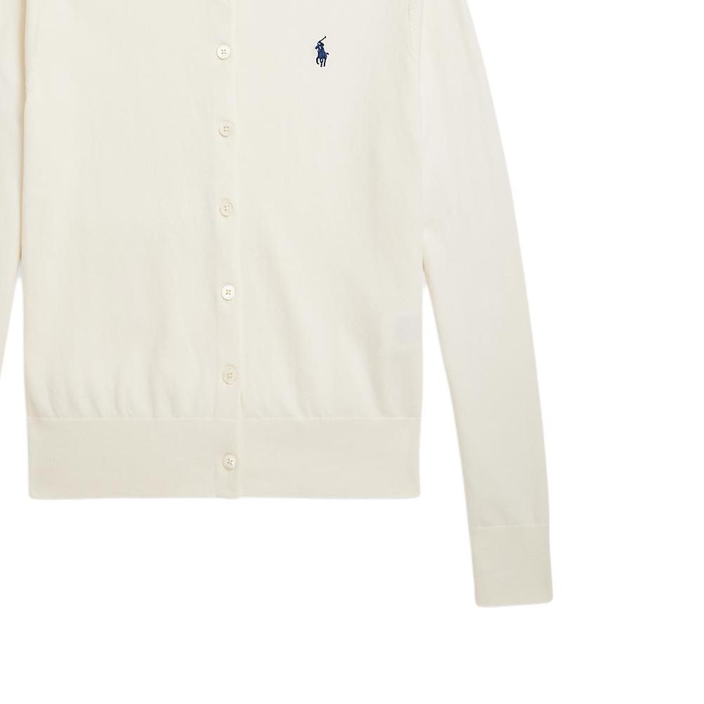 Polo Ralph Lauren Round Neck Cotton Cardigan Sweater Women sweater Natural 211971871-003