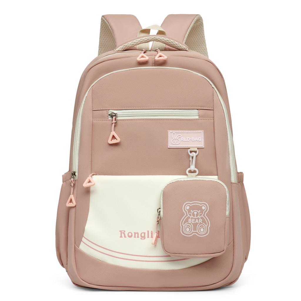2026 New Large Capacity Lightweight Dual-Shoulder Backpack for Junior High School Girls Campus High Aesthetic Value School Bag
