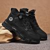 Lace-up-free Winter Velvet Martin Boots Trendy Men's Shoes Tooling Shoes Snow Boots Thick-soled Thickened Warm High-top Cotton Shoes