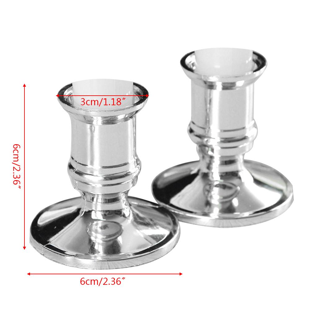 2pcs Plastic Candle Base Holder Pillar Candlestick Stand For Electronic Candles