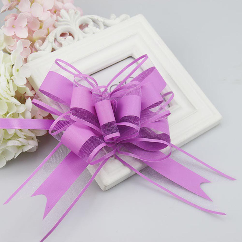 10Pcs Flower Car Gifts Wedding Pull Bow Ribbons Wrap Packing Valentines Day Birthday Events Party Supplies Valentine