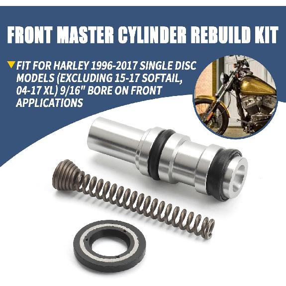 9/16" Bore Front Brake Master Cylinder Rebuild Kit For Harley 1996-2017 Touring Electra Glide Road Glide Road King Street Glide Dyna Softail
