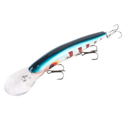 Tief Tauchend 8M+ Großer Minnow Wobbler Simuliert Künstlicher Harter Köder 10 Farben Biegsam Trolling für Süßwasser Raubfische