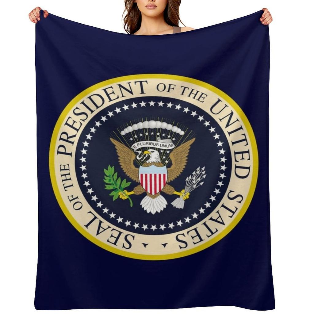 SEAL OF THE PRESIDENT OF THE UNITED STATES US USA Throw Blanket Plaid Travel for Sofa Bed Covers Blankets