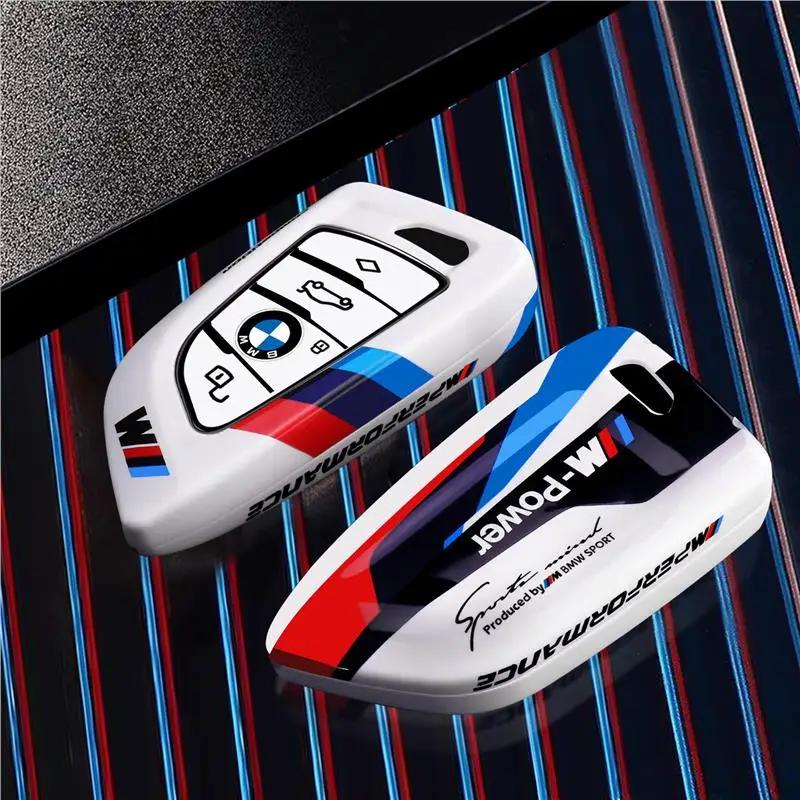 ABS Car Remote Key Case Cover Shell Fob For BMW X1 X3 X4 X5 X6 F15 F16 G30 3 5 7 Series G11 F48 Accessories Keychain