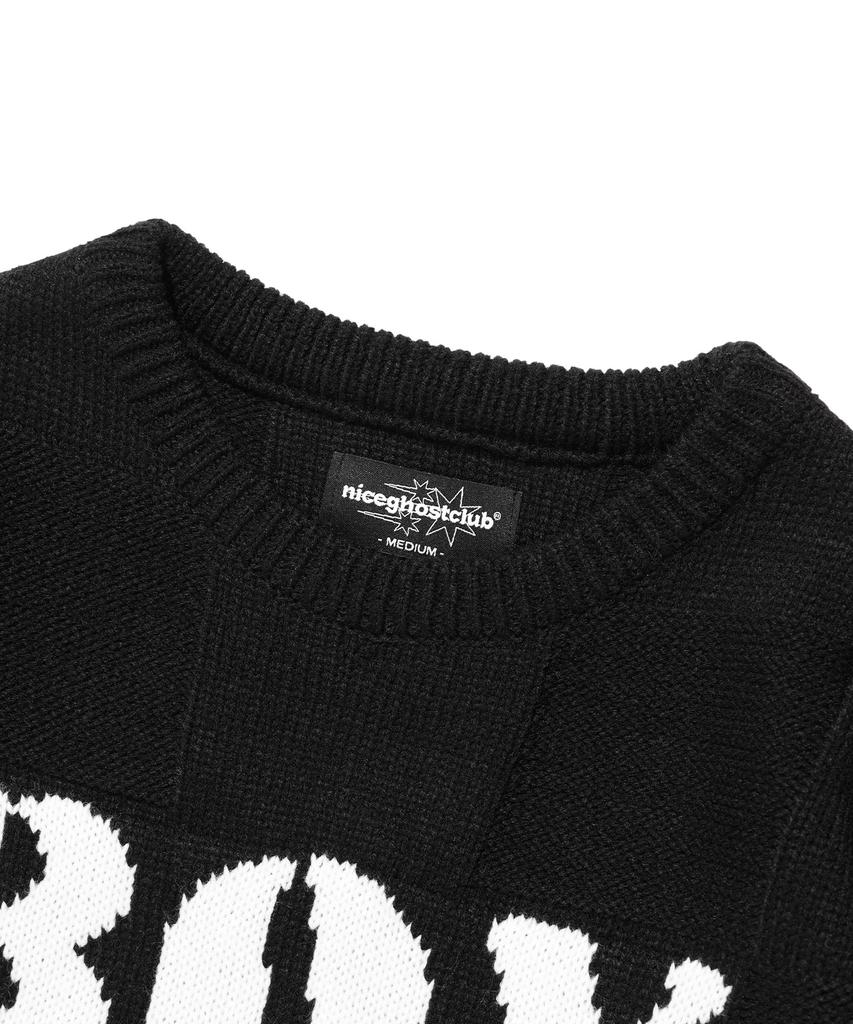 NICEGHOSTCLUB Boy L/S Knit Tee_Black(Ng2Efuk607A)
