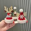 Christmas Mini Hat Hair Clip with Antlers and Snowflakes