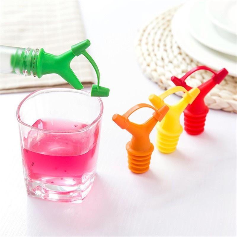 New 1Pcs Double Deflector Liquid Nozzle Soy Oil Bottle Mouth Stopper Wine Stopper