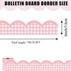 Pink Grid Bulletin Board Border -16.4ft Self-Adhesive Decorative Trim for Classroom Blackboards,School, Home & Office Wall Decor