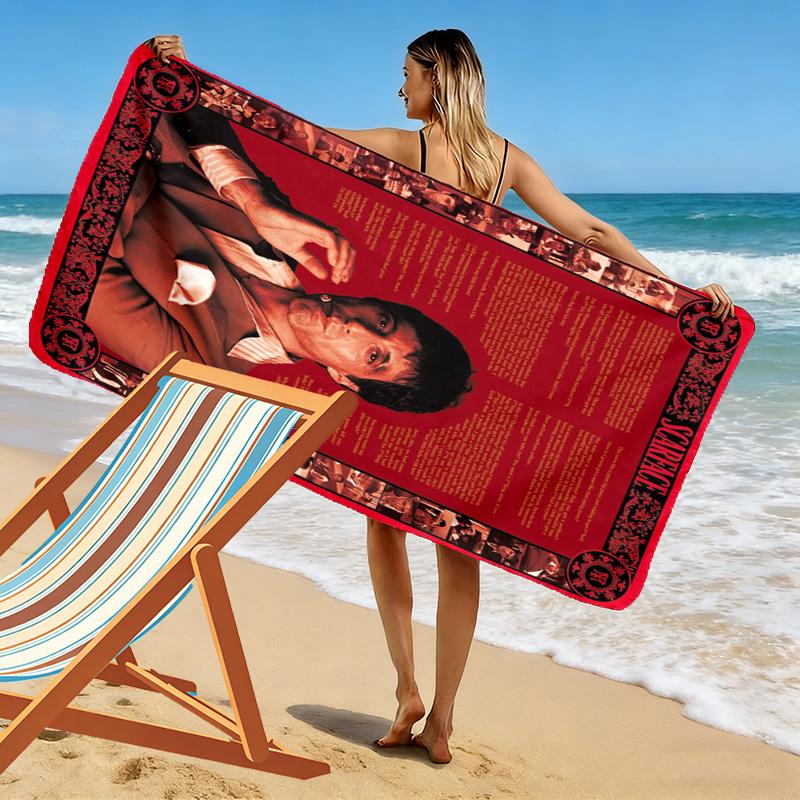 Power Ambition Scarface beach towel beach soft swim Absorbent bath towel seaside Fashion printing beach towel Travel and vacation towels
