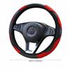 Auto Lenkradbezug Atmungsaktiv Anti-Rutsch PU-Leder Lenkradabdeckungen Geeignet 38cm Auto Dekoration Kohlefaser