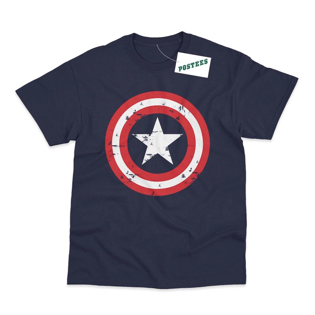 

Captain Inspired Comic Book America Superhero Kids Printed T-Shirt 150