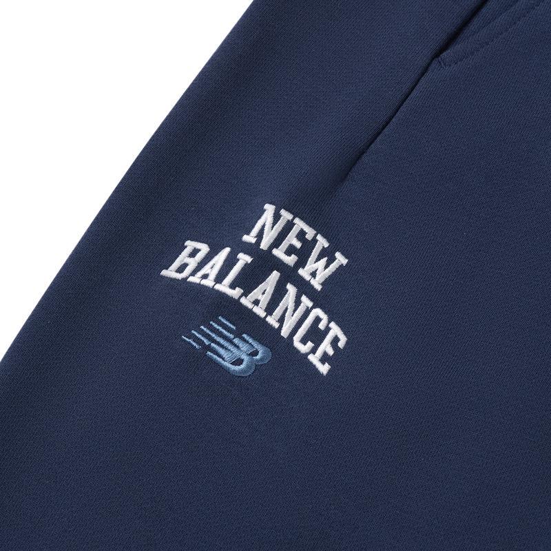 Kids' New Balance Knitted Sweatpants Fleece Lined Elastic Cuff Letter 4LF4S123-NV
