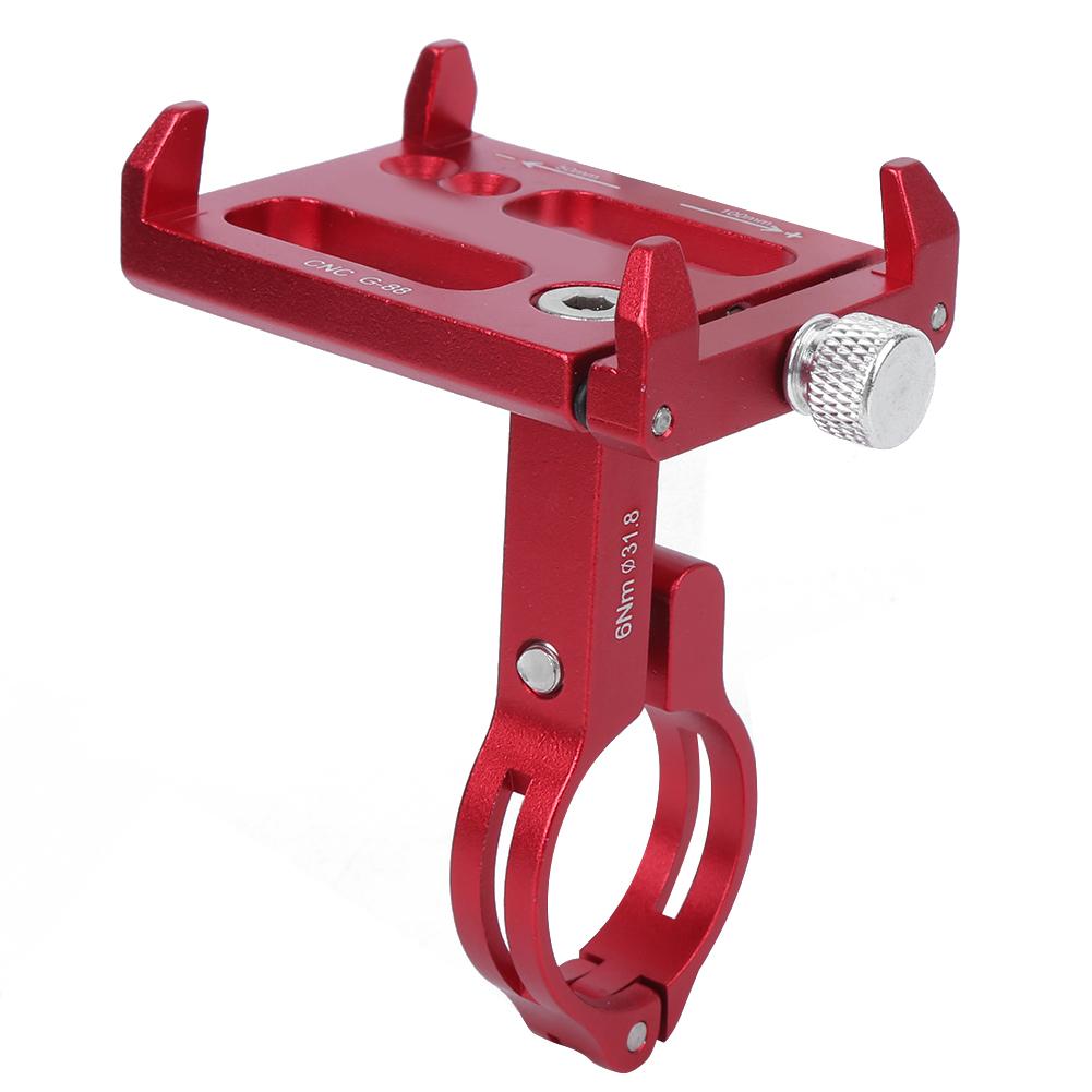 G88 Mountain Bike Cellphone Bracket Motorcycle Navigation Stand with Flashlight SupportRed