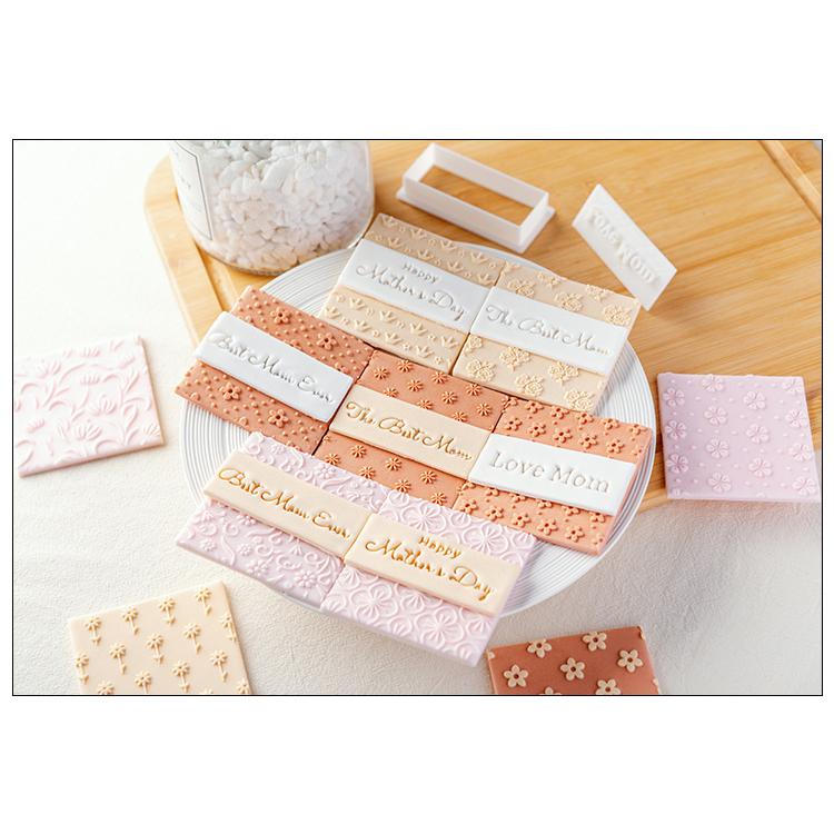 Bitki Çiçek Çerez Embosser Kalıp Bahar Paskalya Parti Fondan Bisküvi Kalıp Kek Dekorasyon Araçları Akrilik Buzlanma kurabiye kalıbı