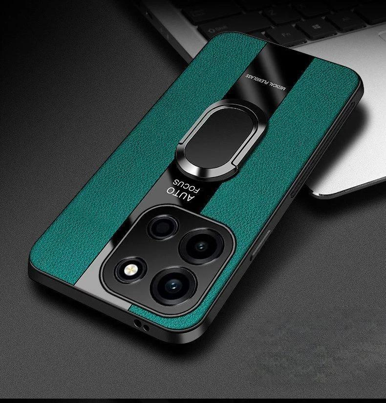 Pouzdro z plexiskla a PU kůže pro OnePlus Nord 6 s magnetickým kovovým kroužkem, stojánek, držák, nárazuvzdorný kryt pro OnePlus Nord 6 1+