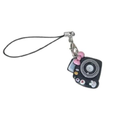 Porte-clés Forme Mini Caméra Plastique Charme Macaron Dragonne Téléphone Compact 9cm Accessoire Décoratif Décoration