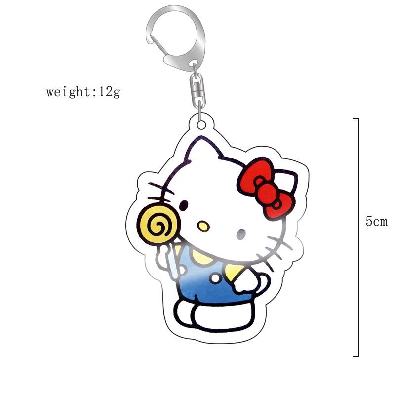 Sanrio Kuromi Pink Cat & Puppy Acrylic Keychain Anime Pendant