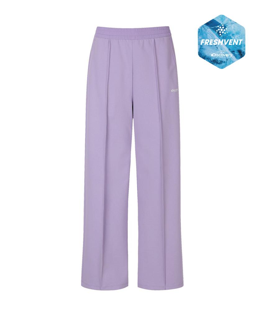 DISCOVERY EXPEDITION Women'S Freshvent Knit Training Semi-Wide Pants (L.Violet)