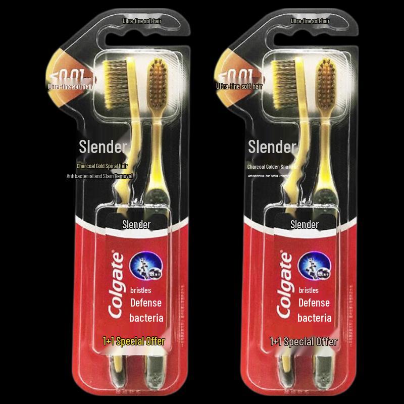 Colgate Slim Soft Charcoal Gold Toothbrush