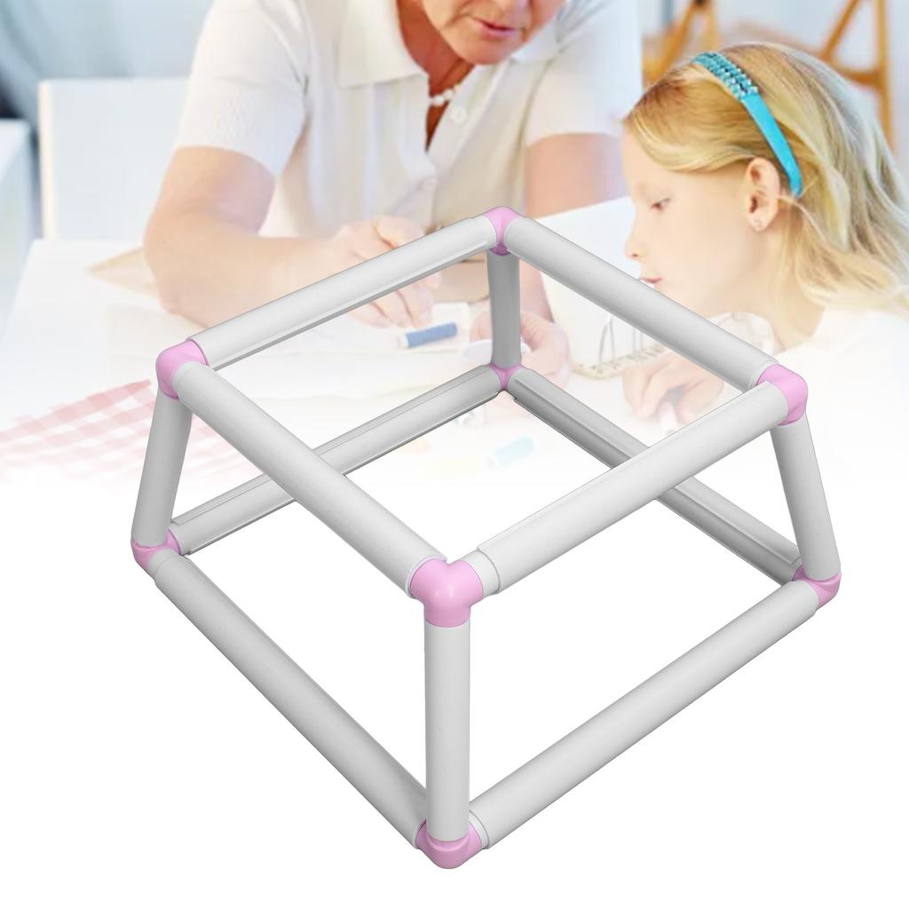 Embroidery Frame Lap Stand   Stitch Stitching Holder Set Rectangular Plastic Tube Double Layer Sewing Hoop