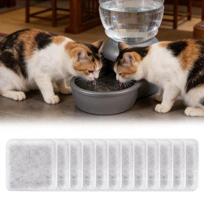 Cat Water Fountain Filter Leak-Proof Multifunctional Cat Water Fountain Replacement Charcoal Filter For Small Large Puppy Kitten