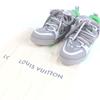 Excellent LOUIS VUITTON Low Cut Sneakers LV Skate Line Dadd Sneakers Gray Leather Mens 9.5 Used